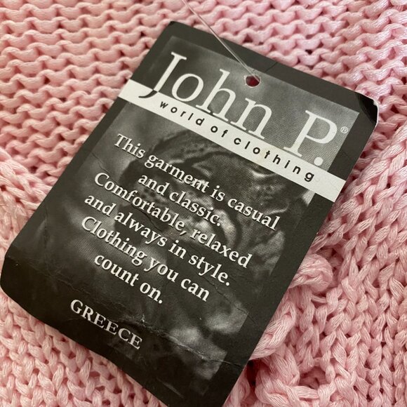 (3) John P. cardigan sweater & pullover L womens NWT Greece tan pink black - Picture 6 of 12
